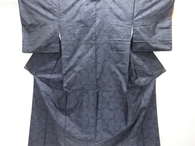 JAPANESE KIMONO / DORO OSHIMA TSUMUGI / WOVEN GEOMETRIC